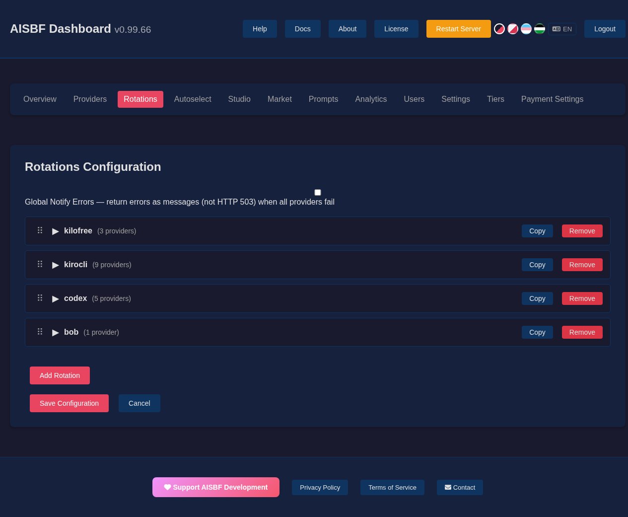 Weighted rotations and load balancing